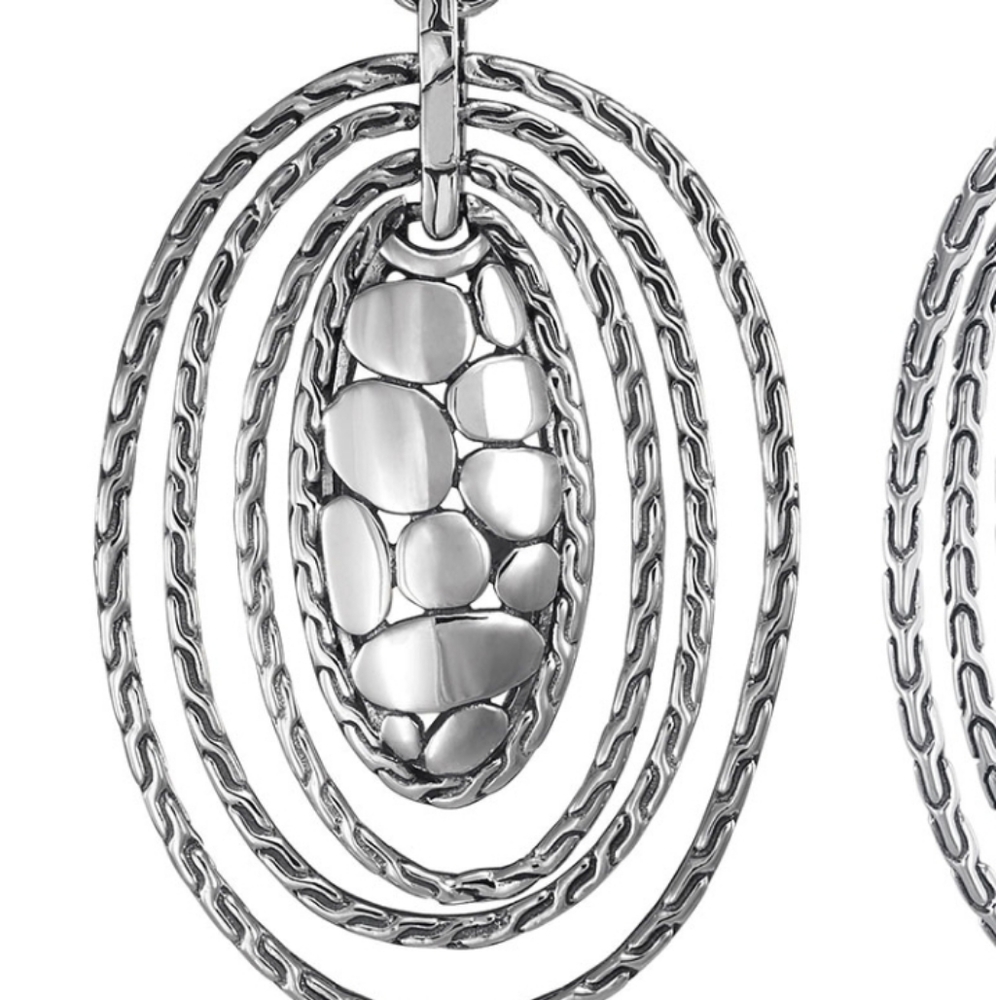 John Hardy Kali Zen Multi-Tier Hoop Earrings - Picture 3 of 5